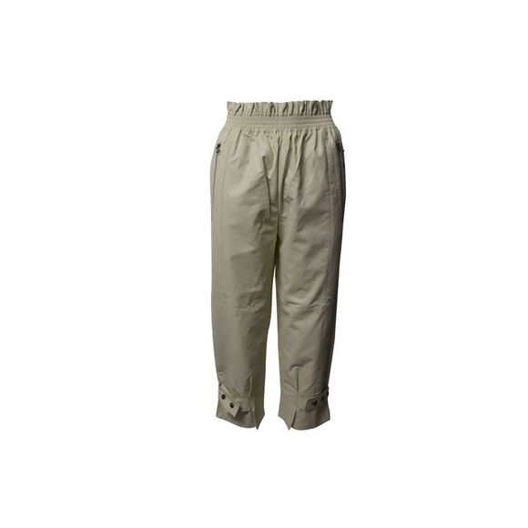 The Frankie Shop Xenia Tapered Pants in Cream Faux Leather